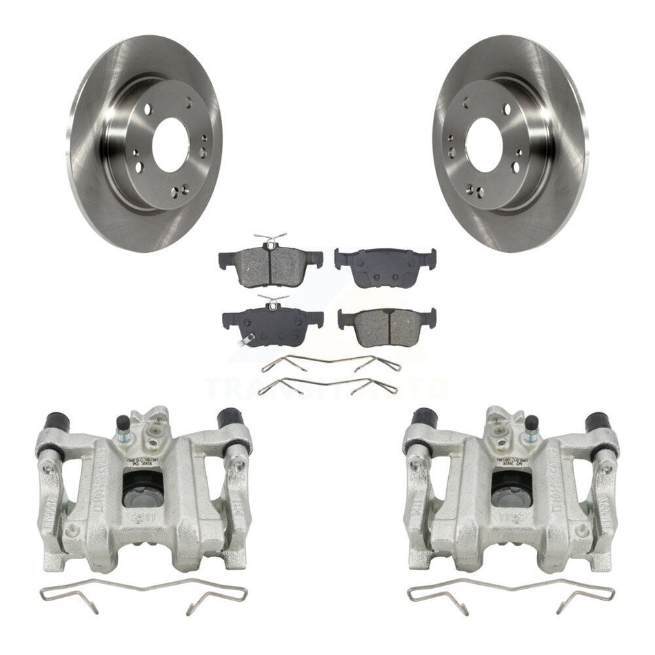 Rear Disc Brake Caliper Rotors And Semi-Metallic Pads Kit For Honda Civic Insight KC8-101326S