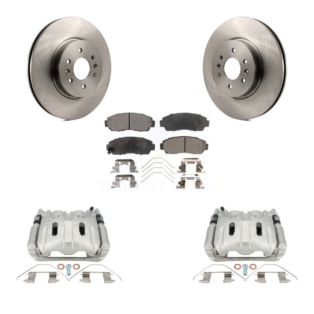 Front Disc Brake Caliper Rotors And Ceramic Pads Kit For 2011-2014 Honda Odyssey KC8-101326T
