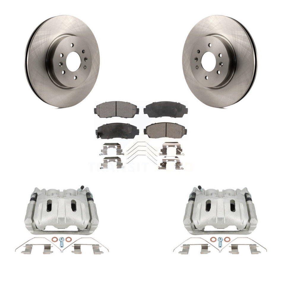 Front Disc Brake Caliper Rotors And Ceramic Pads Kit For 2011-2014 Honda Odyssey KC8-101326T