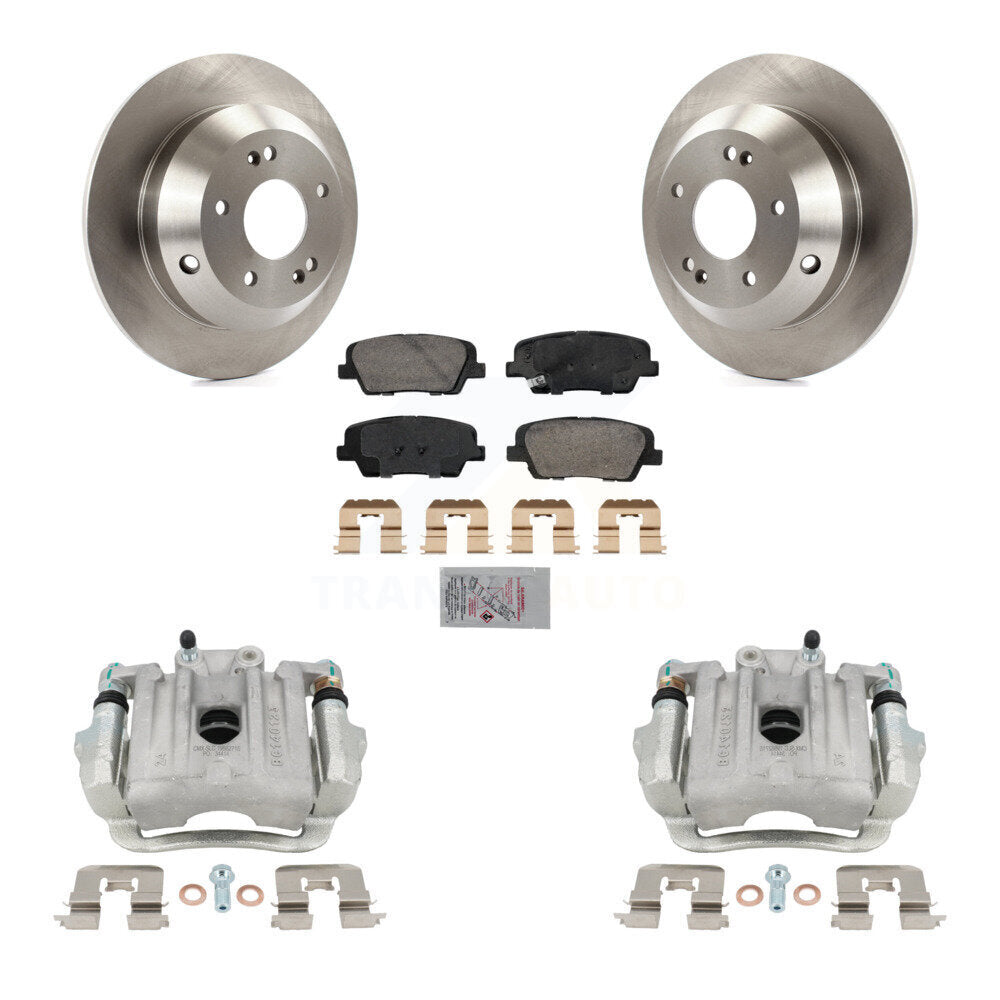 Rear Disc Brake Caliper Rotors Ceramic Pad Kit For Hyundai Santa Fe Sport Kia Sorento XL KC8-101329N