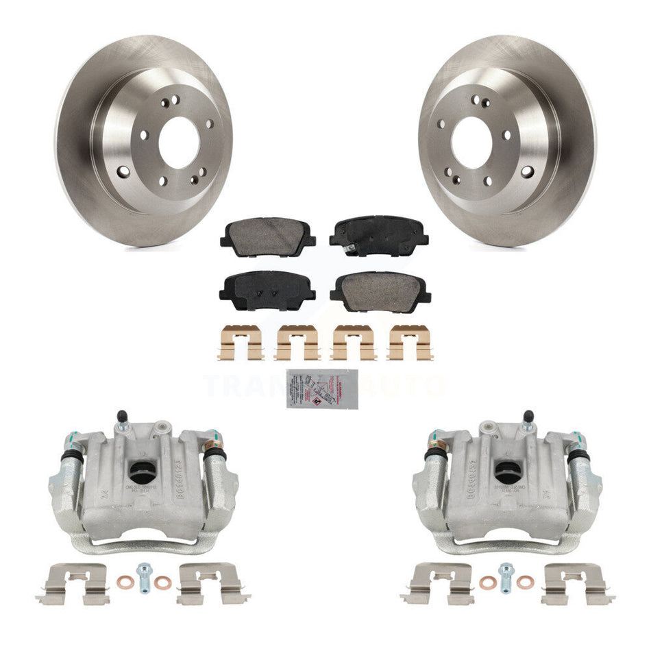 Rear Disc Brake Caliper Rotors Ceramic Pad Kit For Hyundai Santa Fe Sport Kia Sorento XL KC8-101329N