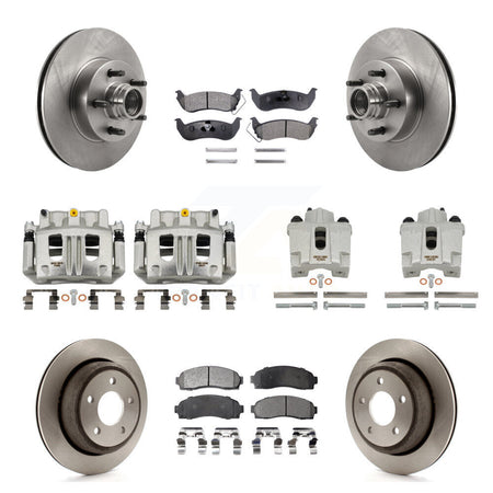 Front Rear Disc Brake Caliper Rotor Ceramic Pad Kit (10Pc) For 2010-2011 Ford Ranger RWD KC8-101329T