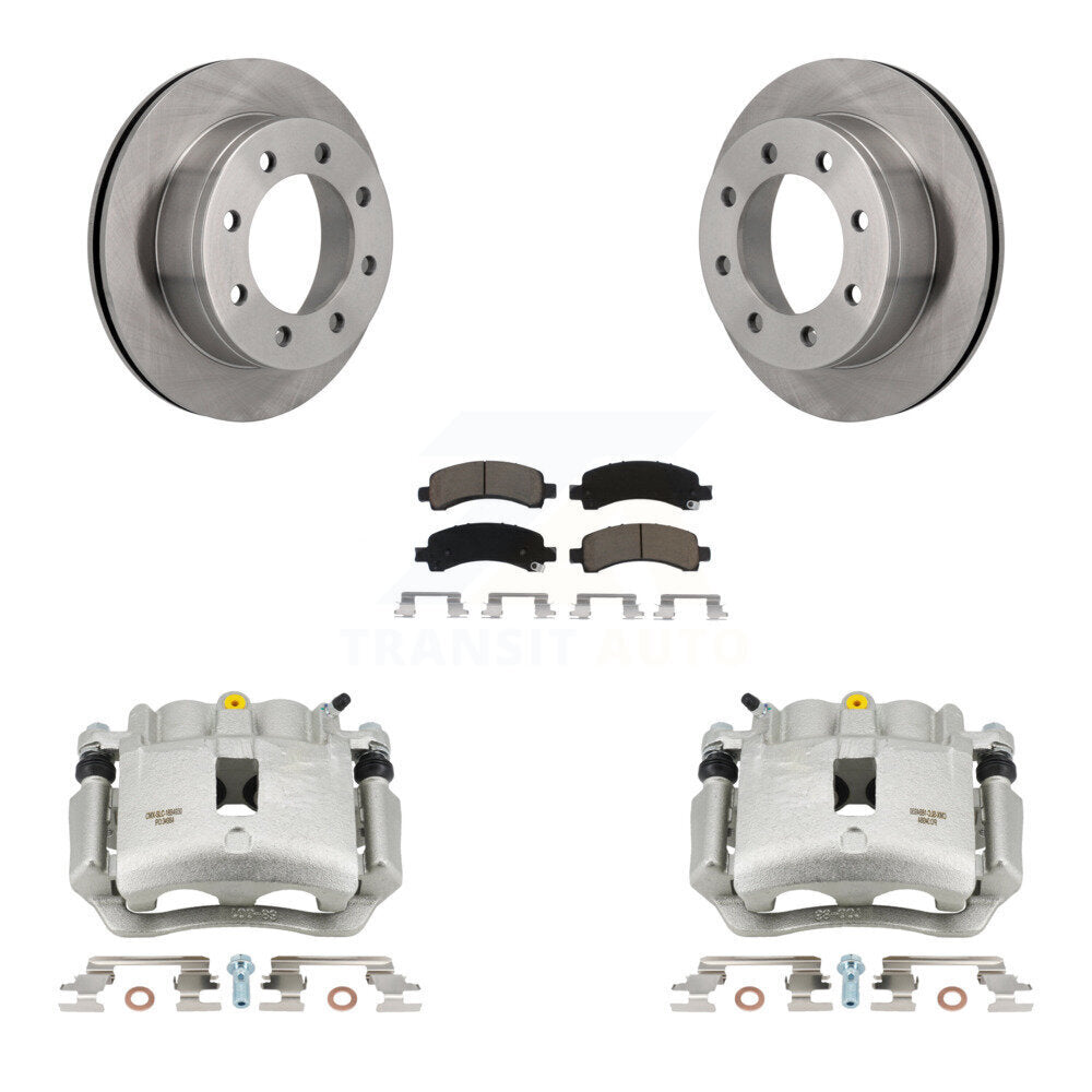 Rear Disc Brake Caliper Rotors And Ceramic Pads Kit For GMC Savana 2500 KC8-101330C