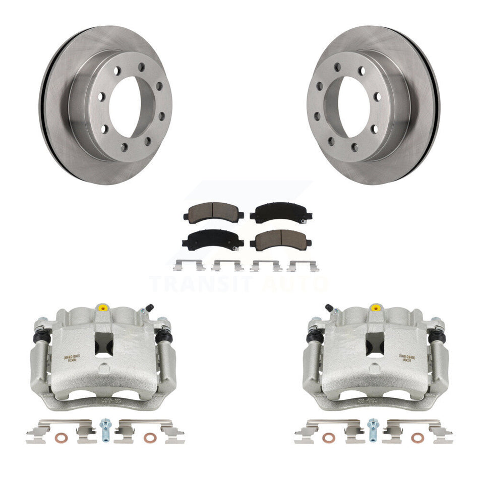 Rear Disc Brake Caliper Rotors And Ceramic Pads Kit For GMC Savana 2500 KC8-101330C