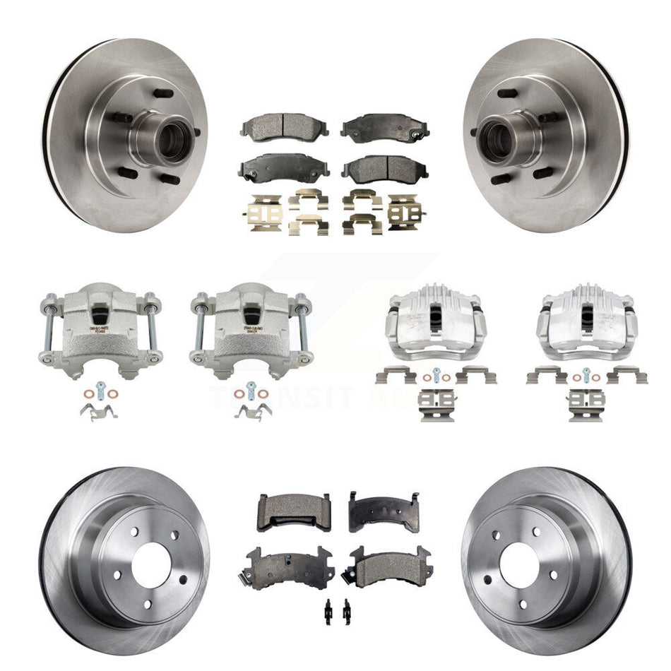 Front Rear Disc Brake Caliper Rotors And Ceramic Pads Kit (10Pc) For Chevrolet S10 KC8-101333T
