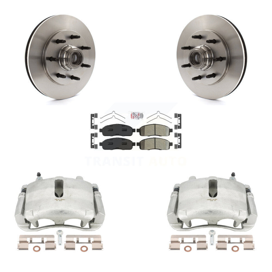 Front Disc Brake Caliper Rotors And Semi-Metallic Pads Kit For 2004 Ford F-150 RWD With 7 Lug Wheels 11th Digit Of Vin Is C KC8-101339N by Transit Auto