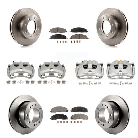 Front Rear Disc Brake Caliper Rotor Semi-Metallic Pad Kit (10Pc) For Ram 3500 2500 Dodge KC8-101339P