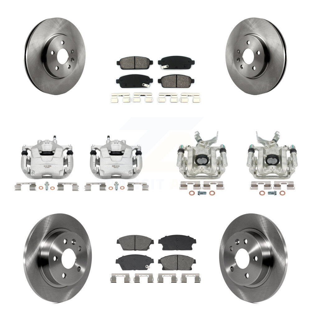 Front Rear Brake Caliper Rotor And Semi-Metallic Pad Kit (10Pc) For Chevrolet Trax Buick KC8-101340S