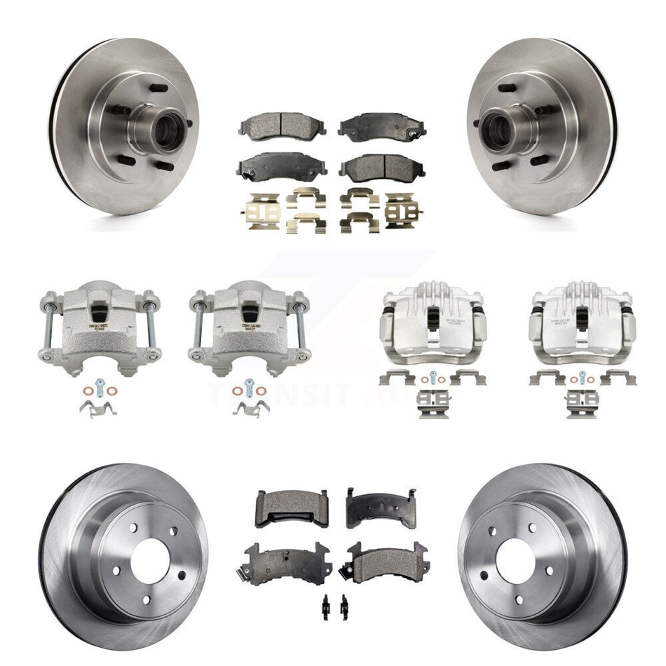 Front Rear Disc Brake Caliper Rotors And Ceramic Pads Kit (10Pc) For Isuzu Hombre KC8-101342T