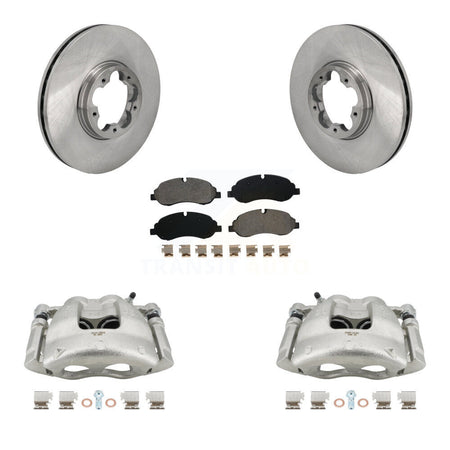 Front Disc Brake Caliper Rotors & Semi-Metallic Pad Kit For Ford Transit-250 Transit-150 KC8-101343S