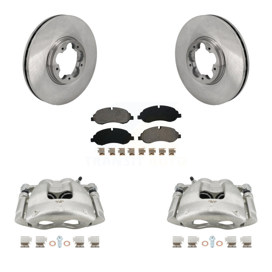 Front Disc Brake Caliper Rotors & Semi-Metallic Pad Kit For Ford Transit-250 Transit-150 KC8-101343S
