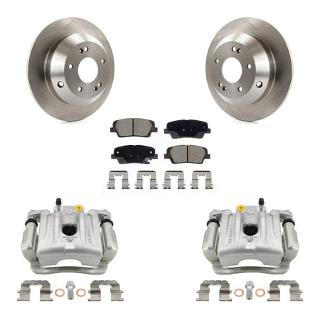 Rear Disc Brake Caliper Rotors And Ceramic Pads Kit For Hyundai Santa Fe Kia Sorento KC8-101344C