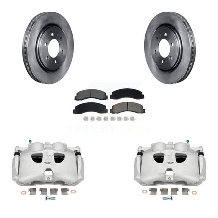 Front Brake Caliper Rotors & Semi-Metallic Pad Kit For Ford Expedition Lincoln Navigator KC8-101344S