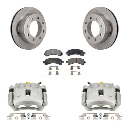 Rear Disc Brake Caliper Rotors And Semi-Metallic Pads Kit For GMC Savana 2500 KC8-101346P