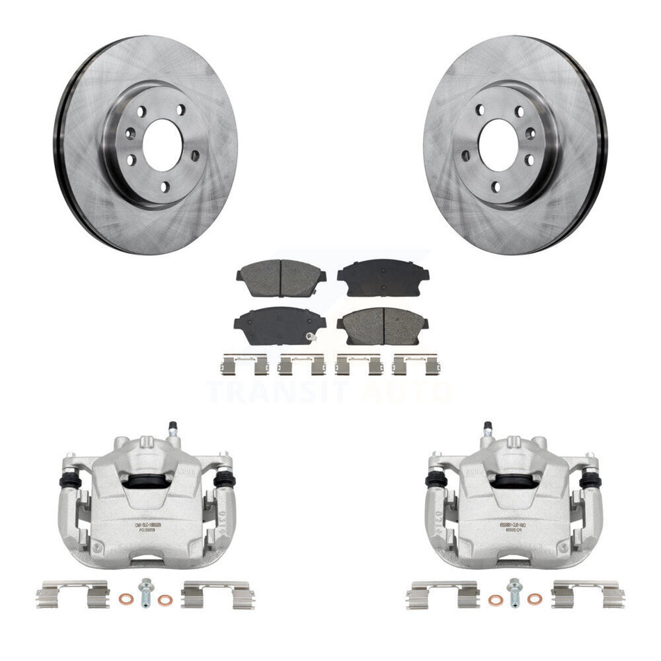 Front Brake Caliper Rotor Semi-Metallic Pad Kit For Chevrolet Cruze Buick Verano Orlando KC8-101346S