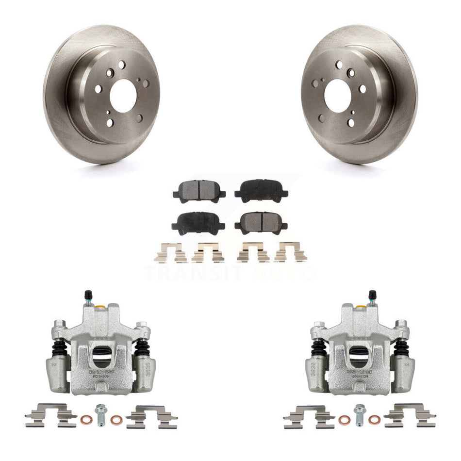 Rear Disc Brake Caliper Rotors And Ceramic Pads Kit For Toyota Camry Solara Avalon KC8-101348T