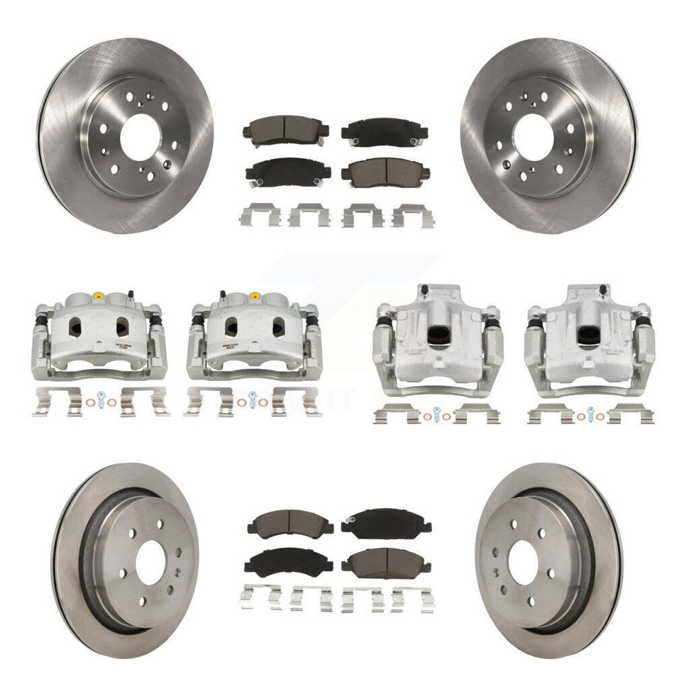 Front Rear Brake Caliper Rotor Ceramic Pad Kit (10Pc) For Cadillac XTS With 6 Lug Wheels KC8-101349C