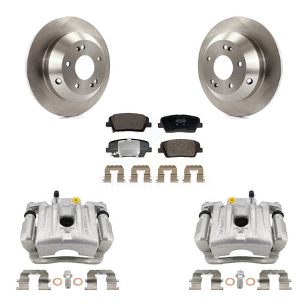 Rear Disc Brake Caliper Rotor And Semi-Metallic Pad Kit For Hyundai Santa Fe Kia Sorento KC8-101352P