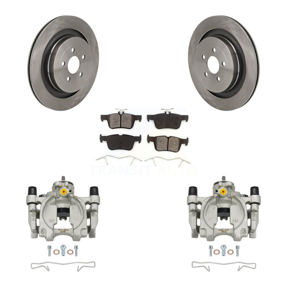 Rear Disc Brake Caliper Rotor & Semi-Metallic Pad Kit For 2019-2022 Lincoln Nautilus FWD KC8-101352S