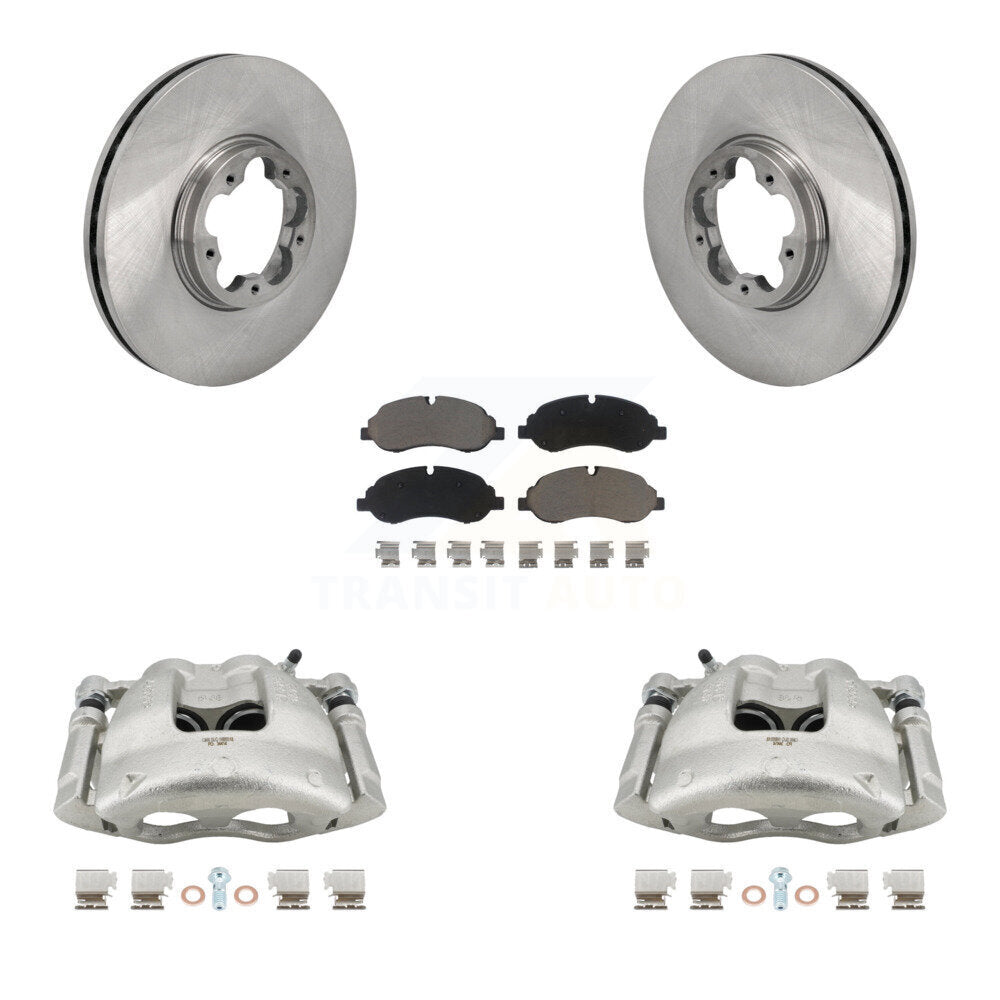 Front Brake Caliper Rotor & Ceramic Pad Kit For Ford Transit-250 Transit-150 Transit-350 KC8-101353C