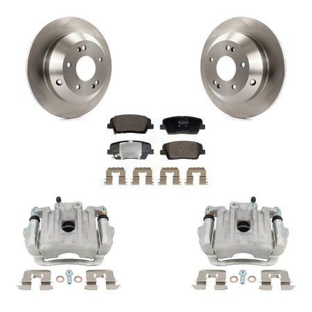 Rear Brake Caliper Rotor Semi-Metallic Pad Kit For Hyundai Santa Fe Sport Kia Sorento XL KC8-101353P
