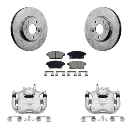 Front Brake Caliper Rotors Ceramic Pad Kit For Chevrolet Cruze Buick Verano Orlando Volt KC8-101354C
