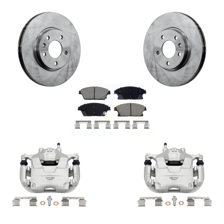 Front Brake Caliper Rotors Ceramic Pad Kit For Chevrolet Cruze Buick Verano Orlando Volt KC8-101354C