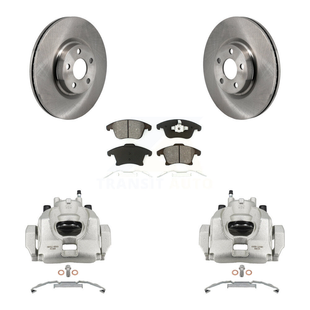 Front Disc Brake Caliper Rotors And Semi-Metallic Pads Kit For Lincoln MKZ KC8-101354S