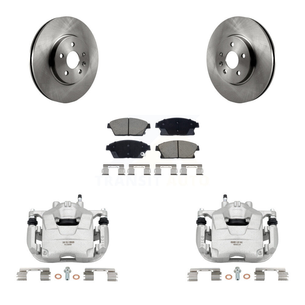 Front Disc Brake Caliper Rotor Ceramic Pad Kit For 2013-2017 Chevrolet Trax Buick Encore KC8-101356C