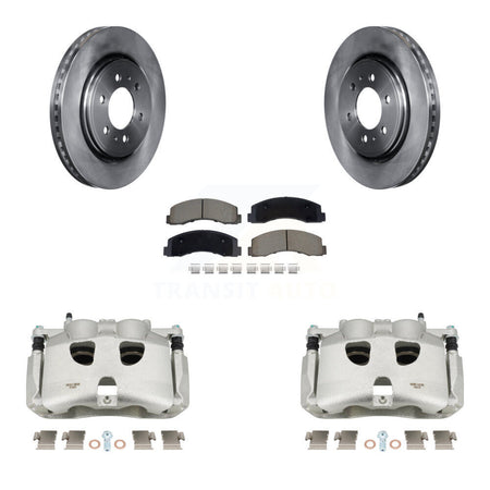 Front Disc Brake Caliper Rotors And Ceramic Pads Kit For 2018-2020 Ford F-150 KC8-101357C