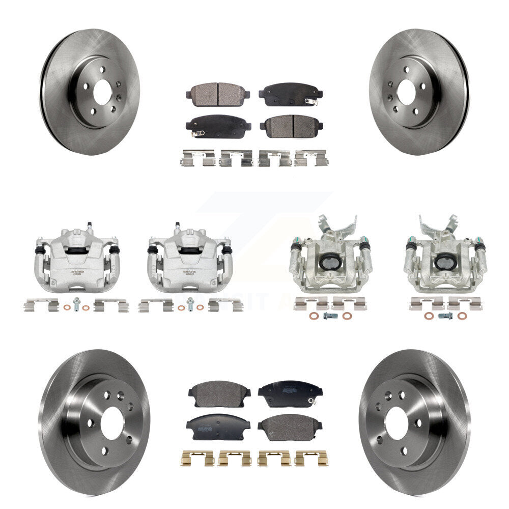 Front Rear Brake Caliper Rotor And Semi-Metallic Pad Kit (10Pc) For Chevrolet Trax Buick KC8-101357P