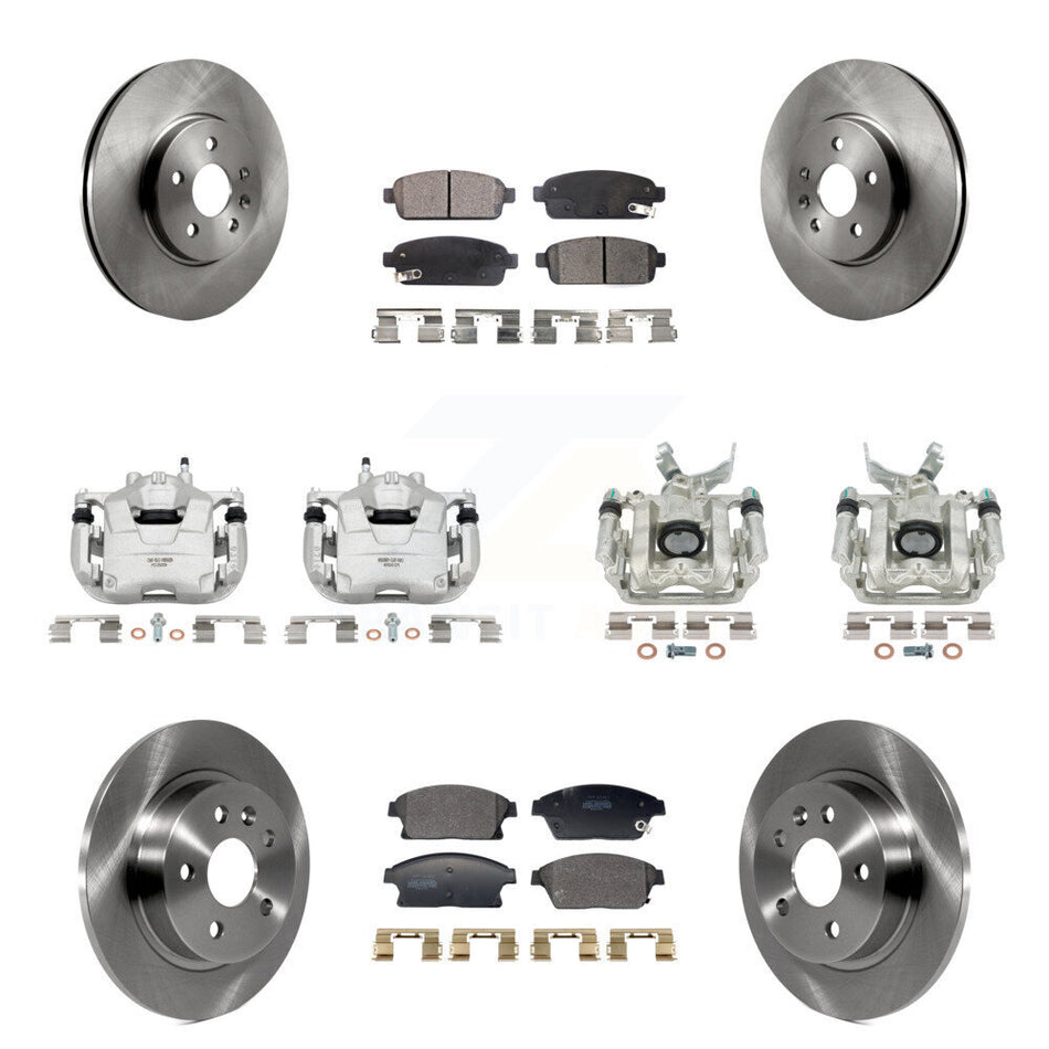 Front Rear Brake Caliper Rotor And Semi-Metallic Pad Kit (10Pc) For Chevrolet Trax Buick KC8-101357P