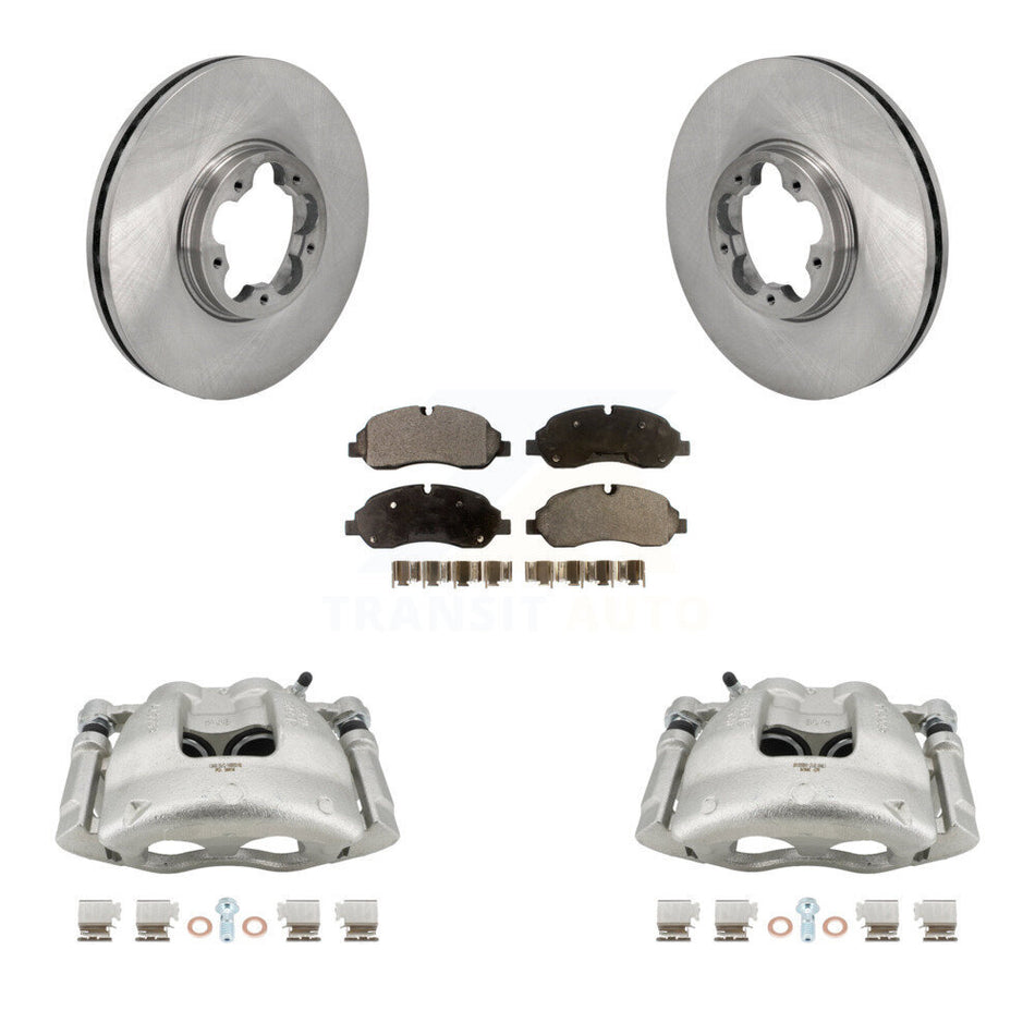 Front Disc Brake Caliper Rotors & Semi-Metallic Pad Kit For Ford Transit-250 Transit-150 KC8-101360P