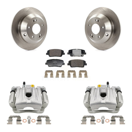 Rear Disc Brake Caliper Rotors And Ceramic Pads Kit For Hyundai Santa Fe Kia Sorento KC8-101360T