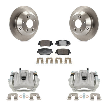 Rear Disc Brake Caliper Rotors Ceramic Pad Kit For Hyundai Santa Fe Sport Kia Sorento XL KC8-101361T