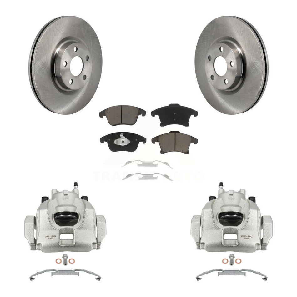Front Disc Brake Caliper Rotors And Ceramic Pads Kit For Lincoln MKZ KC8-101363C