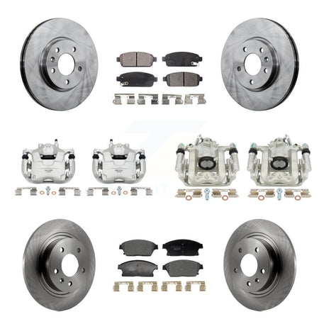 Front Rear Brake Caliper Rotor & Ceramic Pad Kit (10Pc) For Chevrolet Cruze Orlando Volt KC8-101364T
