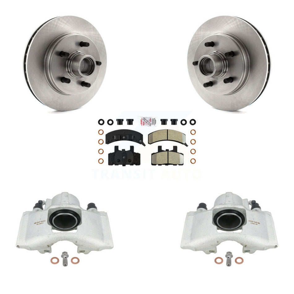 Front Disc Brake Caliper Rotors And Semi-Metallic Pads Kit For C1500 Chevrolet GMC Suburban KC8-101366N