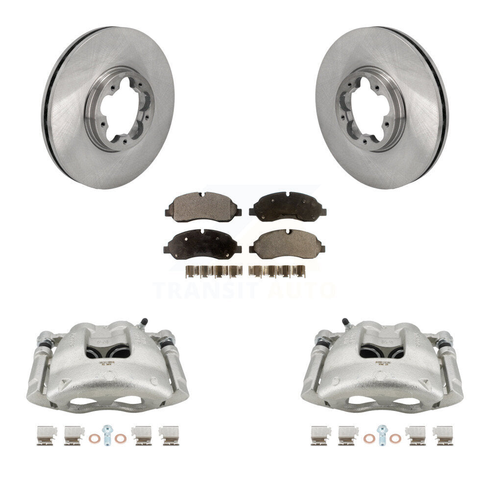 Front Brake Caliper Rotor & Ceramic Pad Kit For Ford Transit-250 Transit-150 Transit-350 KC8-101366T