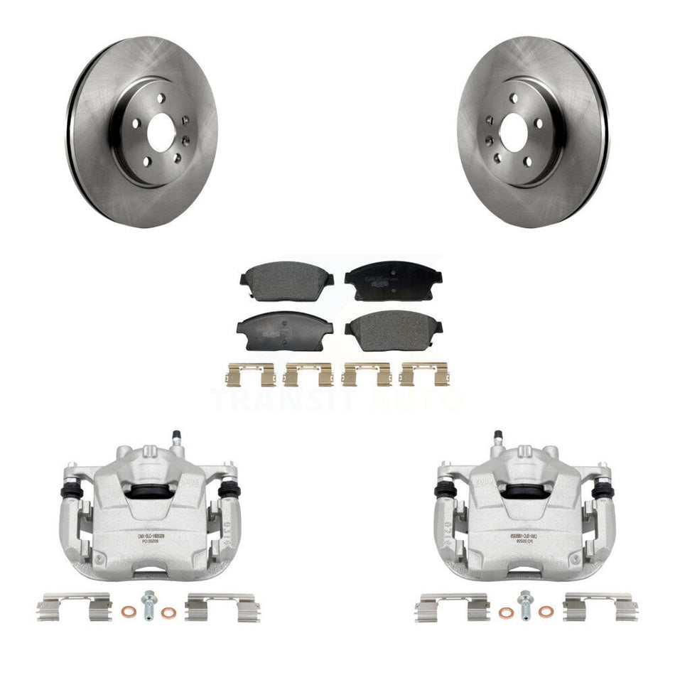 Front Disc Brake Caliper Rotor Ceramic Pad Kit For 2013-2017 Chevrolet Trax Buick Encore KC8-101368T