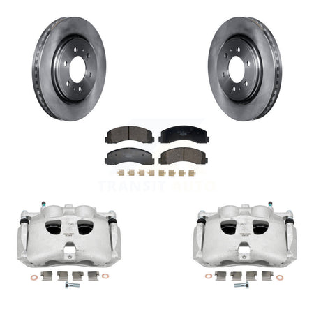 Front Disc Brake Caliper Rotor And Ceramic Pad Kit For Ford Expedition Lincoln Navigator KC8-101369T