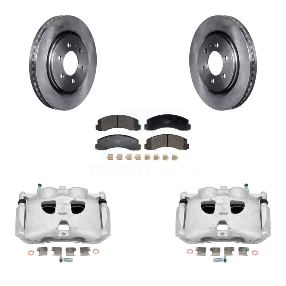 Front Disc Brake Caliper Rotor And Ceramic Pad Kit For Ford Expedition Lincoln Navigator KC8-101369T