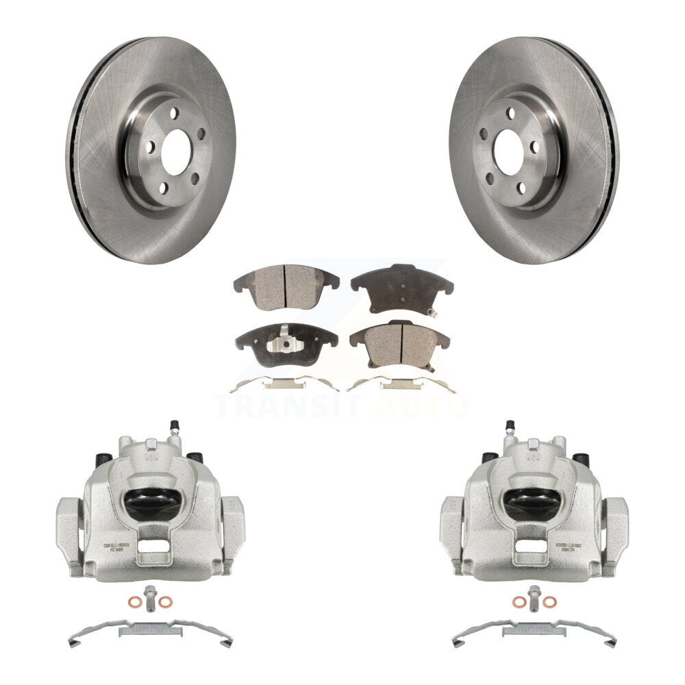 Front Disc Brake Caliper Rotors And Semi-Metallic Pads Kit For Lincoln MKZ KC8-101374P