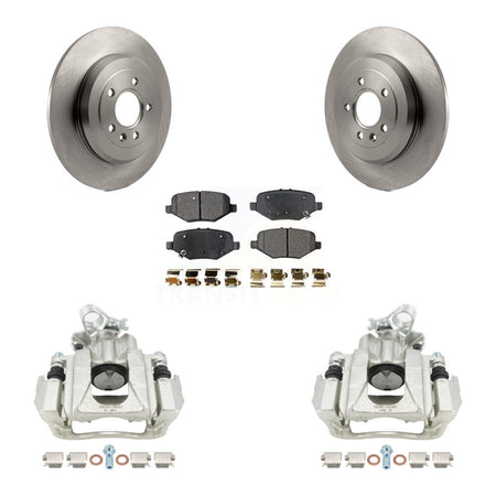 Rear Brake Caliper Rotors Semi-Metallic Pad Kit For 2015 Ford Explorer Limited/Sport/XLT KC8-101376P