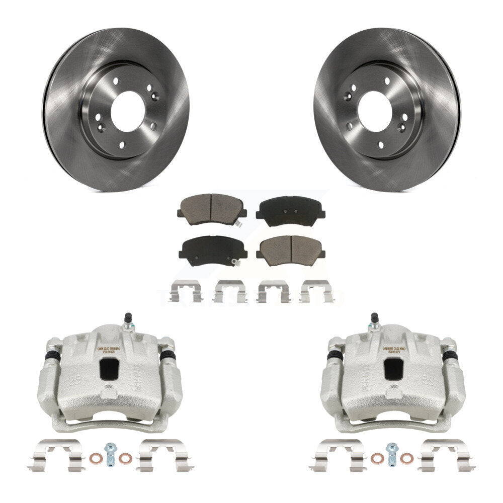 Front Disc Brake Caliper Rotors And Ceramic Pads Kit For Hyundai Elantra Coupe KC8-101377C