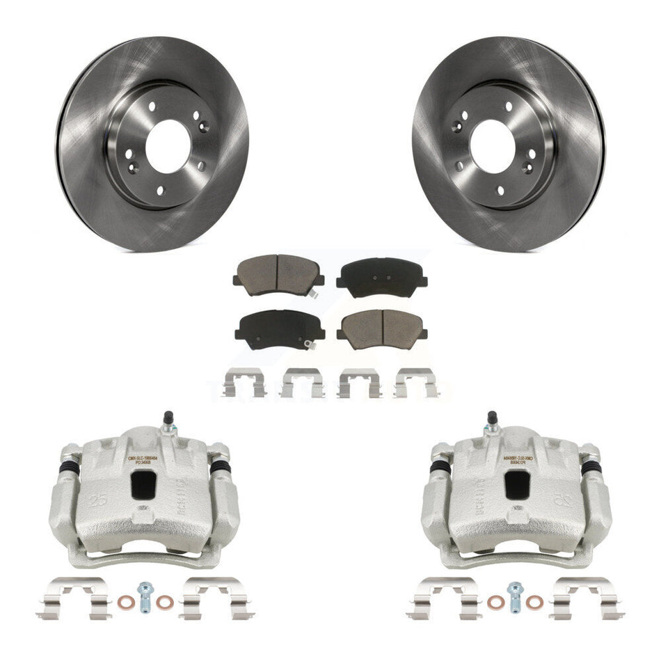 Front Disc Brake Caliper Rotors And Ceramic Pads Kit For Hyundai Elantra Coupe KC8-101377C