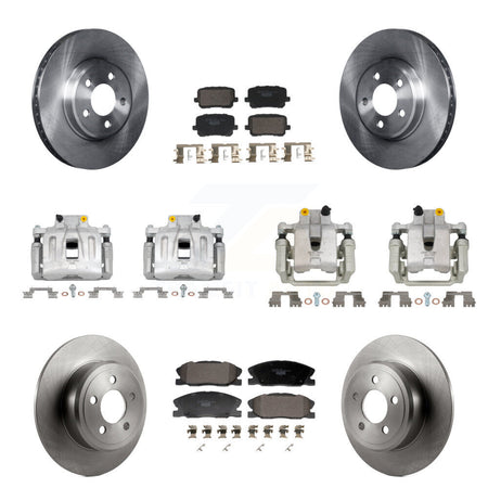 Front Rear Disc Brake Caliper Rotors And Ceramic Pads Kit (10Pc) For Dodge Charger KC8-101377T