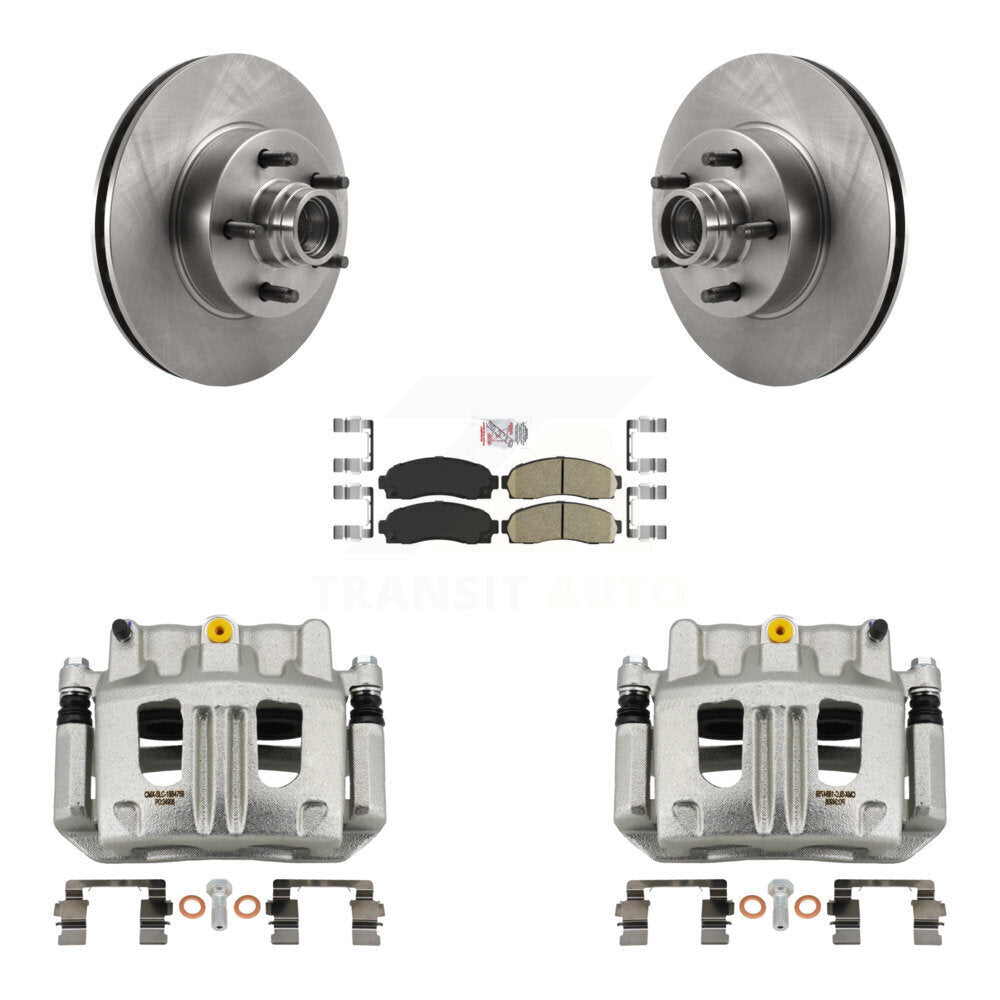Front Disc Brake Caliper Rotors And Ceramic Pads Kit For 2010-2011 Ford Ranger RWD KC8-101378N