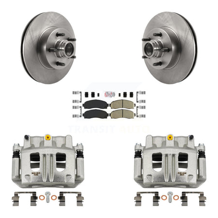 Front Disc Brake Caliper Rotors And Ceramic Pads Kit For 2010-2011 Ford Ranger RWD KC8-101379N