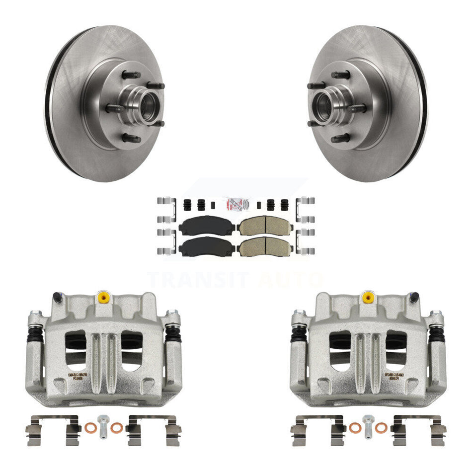 Front Disc Brake Caliper Rotors And Ceramic Pads Kit For 2010-2011 Ford Ranger RWD KC8-101379N